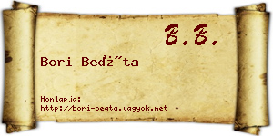 Bori Beáta névjegykártya