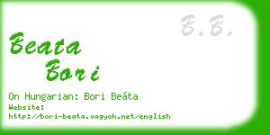 beata bori business card